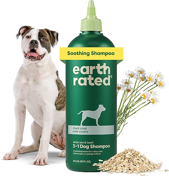 Show full view: Earth Rated 3-in-1 Soothing Dog Shampoo & Conditioner, White Tea & Basil Scent, 16-fl oz bottle slide 1 of 10