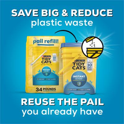 Show full view: Tidy Cats Instant Action Scented Clumping Cat Litter, 34-lb bag pail refill slide 6 of 13