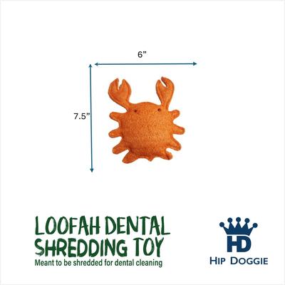 Show full view: Hip Doggie Loffah Crab Stuffing-Free Dog Chew Toy, Large slide 3 of 4