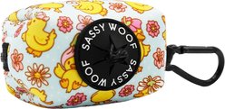 Sassy Woof Good Duck, Babe! Dog Poop Bag Dispenser, Blue