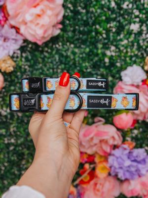 Show full view: Sassy Woof Good Duck, Babe! Neoprene Standard Dog Collar, Blue, Medium: 19.7-in neck, 3/4-in wide slide 5 of 6