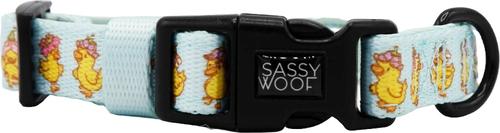 Show full view: Sassy Woof Good Duck, Babe! Neoprene Standard Dog Collar, Blue, Medium: 19.7-in neck, 3/4-in wide slide 3 of 6