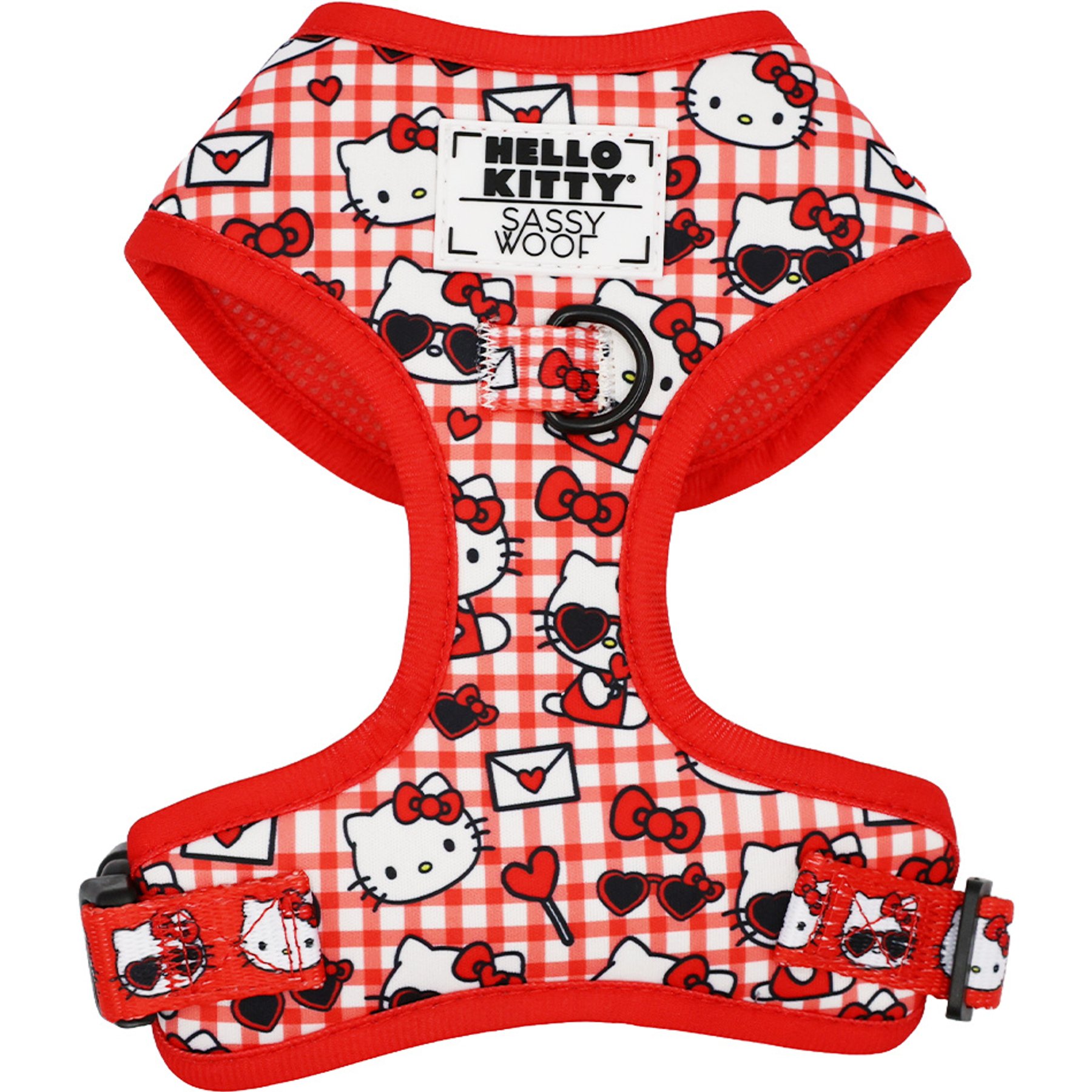 Sassy Woof Hello Kitty Adjustable Dog Harness, Red, XX-Small: 10 to 14-in chest