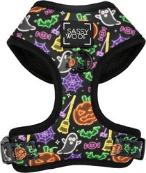 Sassy Woof Neon Frights Adjustable Dog Harness, Black, XX-Large: 25 to 37-in chest