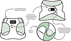 Sassy Woof Deck the Paws Step-In Cat Harness, Small: 14.5 to 16-in chest slide 2 of 6