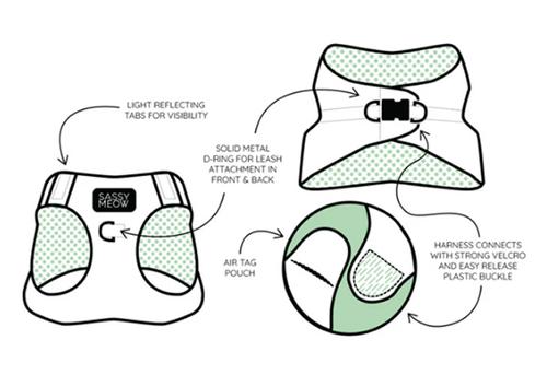 Show full view: Sassy Woof STAR WARS The Dark Side Step-In Cat Harness, Medium: 16 to 18-in chest slide 5 of 7