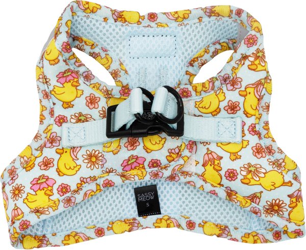 Show full view: Sassy Woof Good Duck, Babe! Step-In Cat Harness, Blue, Medium: 16 to 18-in chest slide 2 of 6
