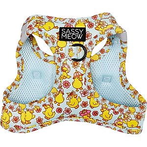 Sassy Woof Good Duck, Babe! Step-In Cat Harness, Blue, Large: 18 to 20.5-in chest