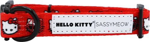 Show full view: Sassy Woof Hello Kitty Neoprene Standard Cat Collar, Red, Medium: 8 to 12-in neck, 2/5-in wide slide 2 of 7