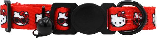 Show full view: Sassy Woof Hello Kitty Neoprene Standard Cat Collar, Red, Medium: 8 to 12-in neck, 2/5-in wide slide 3 of 7