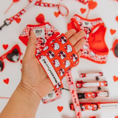 Show full view: Sassy Woof Hello Kitty Polyester Dog Leash, Red, 5-ft long, 4/5-in wide slide 5 of 7