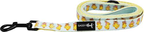 Show full view: Sassy Woof Good Duck, Babe! Polyester Dog Leash, Blue, 5-ft long, 4/5-in wide slide 3 of 8