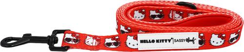 Show full view: Sassy Woof Hello Kitty Polyester Dog Leash, Red, 5-ft long, 4/5-in wide slide 2 of 7