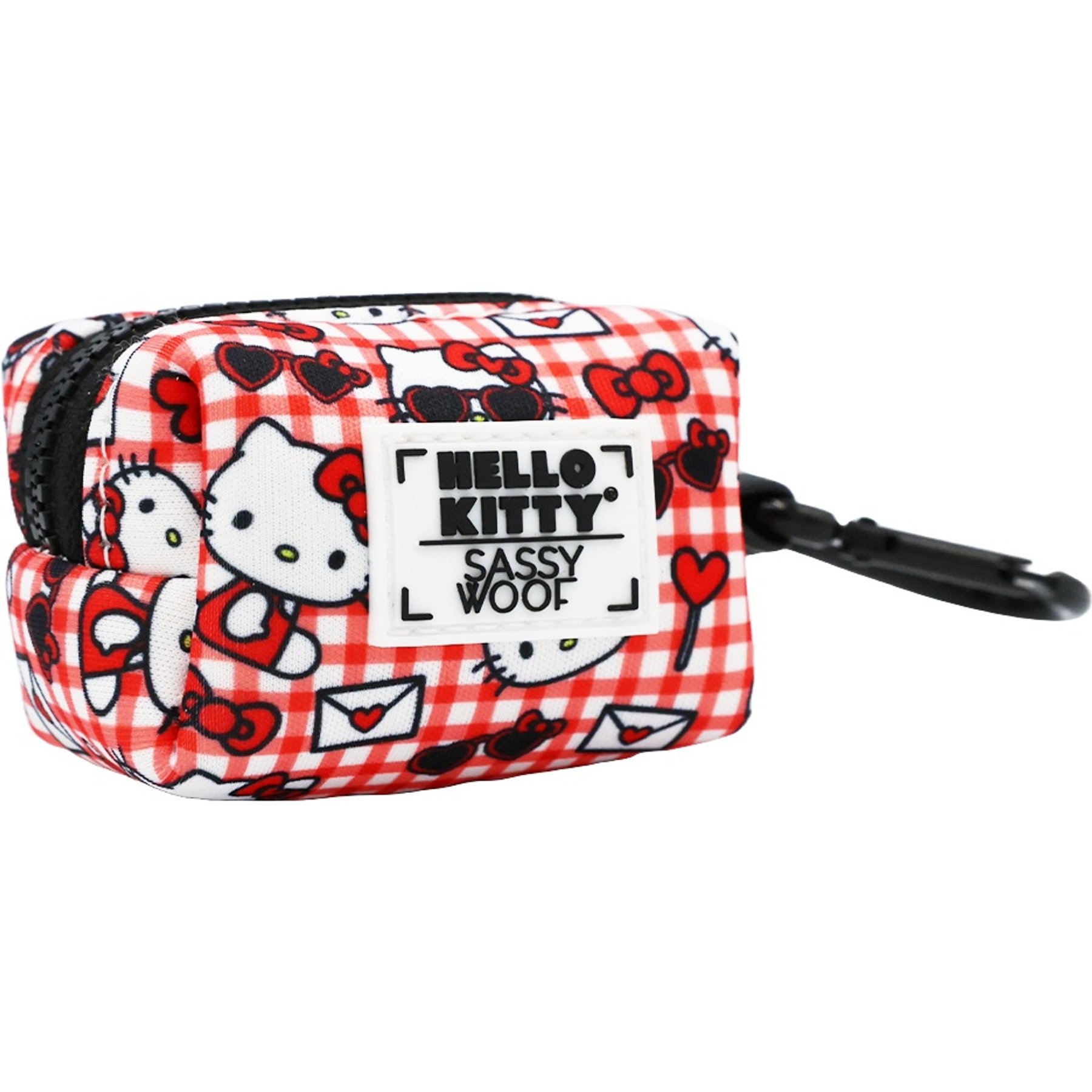 Sassy Woof Hello Kitty Dog Poop Bag Dispenser, Red