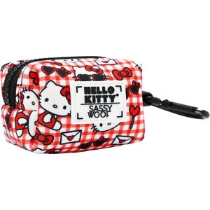 Sassy Woof Hello Kitty Dog Poop Bag Dispenser, Red