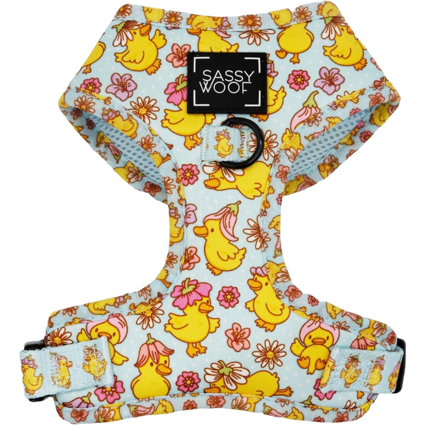 Sassy Woof Good Duck, Babe! Adjustable Dog Harness, Blue, XX-Small: 10 to 14-in chest
