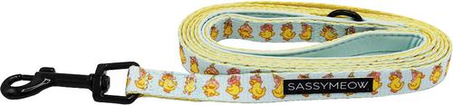 Show full view: Sassy Woof Good Duck, Babe! Polyester Cat Leash, Blue, 6-ft long, 0.6-in wide slide 2 of 4