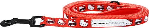 Show full view: Sassy Woof Hello Kitty Polyester Cat Leash, Red, 6-ft long, 0.6-in wide slide 2 of 6