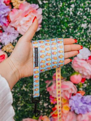 Show full view: Sassy Woof Good Duck, Babe! Polyester Cat Leash, Blue, 6-ft long, 0.6-in wide slide 3 of 4