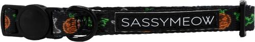 Show full view: Sassy Woof Neon Frights Neoprene Standard Cat Collar, Black, Small: 6 to 8-in neck, 2/5-in wide slide 2 of 6