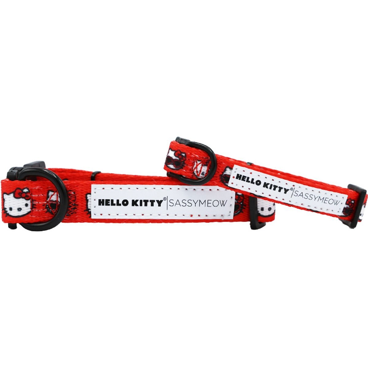 Sassy Woof Hello Kitty Neoprene Standard Cat Collar, Red, Medium: 8 to 12-in neck, 2/5-in wide