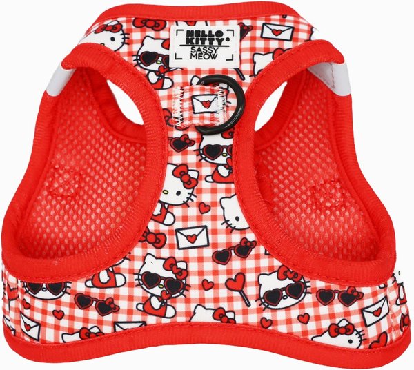 Show full view: Sassy Woof Hello Kitty Step-In Cat Harness, Red, Large: 18 to 20.5-in chest slide 1 of 6