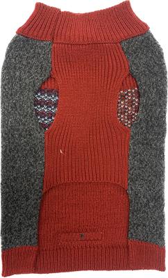 Show full view: Eddie Bauer American Flag Crewneck Dog Sweater, Charcoal Grey, Large slide 3 of 6