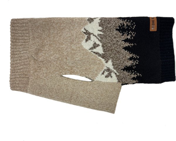 Show full view: Eddie Bauer Mountain Landscape Dog Sweater, Heathered Oatmeal, Small slide 3 of 4