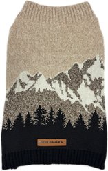 Eddie Bauer Mountain Landscape Dog Sweater, Heathered Oatmeal, Small