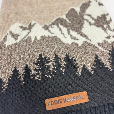 Show full view: Eddie Bauer Mountain Landscape Dog Sweater, Heathered Oatmeal, Large slide 4 of 4