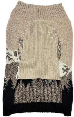 Show full view: Eddie Bauer Mountain Landscape Dog Sweater, Heathered Oatmeal, Small slide 2 of 4