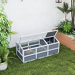 PawHut Bottomless Design Wooden Tortoise Habitat slide 2 of 9