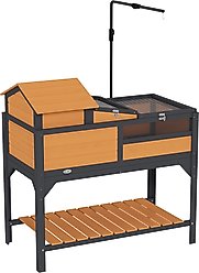 PawHut 2 Layer Tortoise Habitat, Yellow
