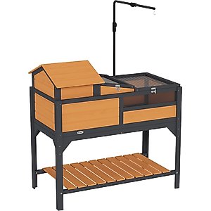 PawHut 2 Layer Tortoise Habitat, Yellow