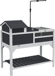 PawHut 2 Layer Tortoise Habitat, Gray