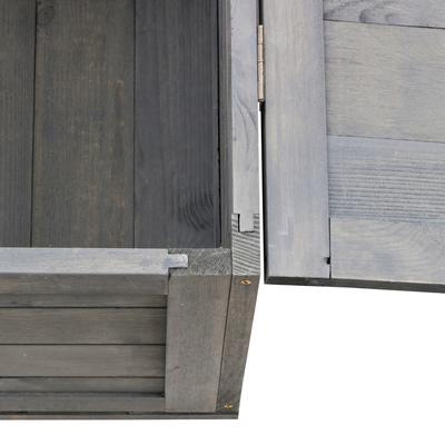 Show full view: PawHut Wooden Indoor/Outdoor Tortoise Habitat, Gray slide 9 of 10