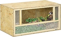 PawHut Wooden Reptile Terrarium with Sliding Door, 33.8-gal