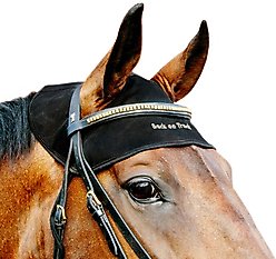 Back on Track Horse Head Cap, Black, Cob