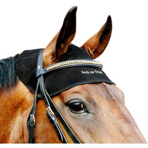 Back on Track Horse Head Cap, Black, Full