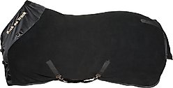 Back on Track Supreme Fleece Cooler with D-Rings Horse Blanket, Black, 66-in