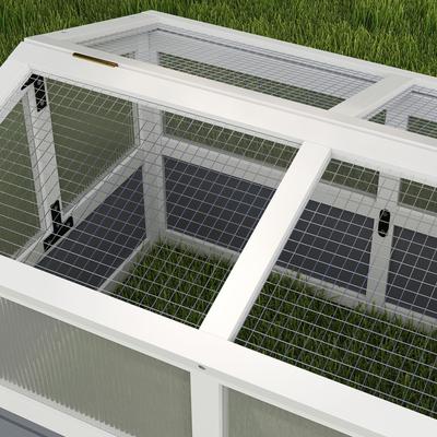 Show full view: PawHut Bottomless Design Wooden Tortoise Habitat slide 9 of 10