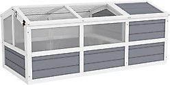 PawHut Bottomless Design Wooden Tortoise Habitat