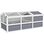 PawHut Bottomless Design Wooden Tortoise Habitat
