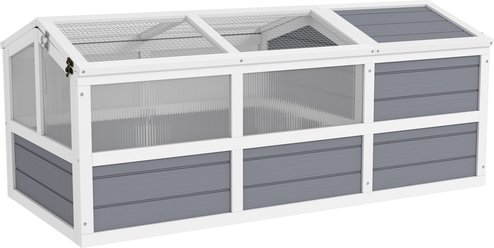 PawHut Bottomless Design Wooden Tortoise Habitat