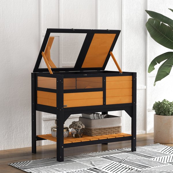 PawHut Tortoise Habitat with Shelf Storage