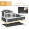 Show in main carousel: PawHut Wooden Indoor/Outdoor 3- Room Tortoise Habitat with Balcony, Gray slide 6 of 10