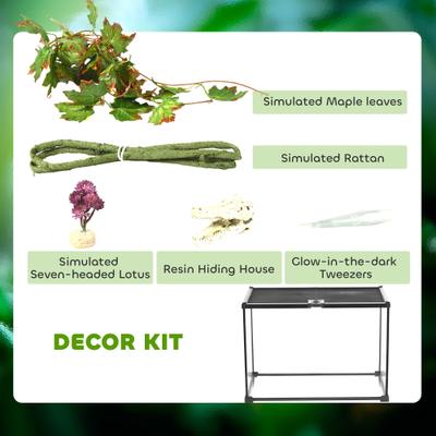 Show full view: PawHut Glass Reptile Terrarium with Sliding Screen Top, 14-gal slide 8 of 9