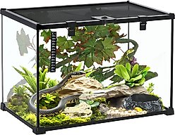 PawHut Glass Reptile Terrarium with Sliding Screen Top, 14-gal