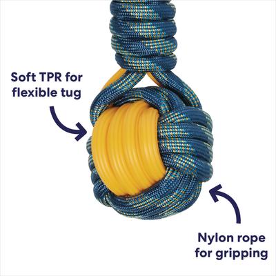 Show full view: Frisco Tug & Fetch Floating Braided TPR & Rope Dog Toy, Medium/Large slide 3 of 9