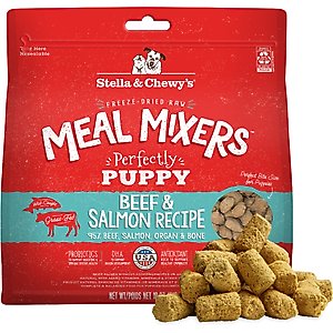 Stella & Chewy's Freeze-Dried Raw Meal Mixers Grain-Free Protein Rich Beef & Salmon Recipe Dog Food, 18-oz bag